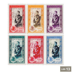 13 timbres Monaco 1950