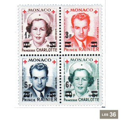 36 timbres Monaco 1951