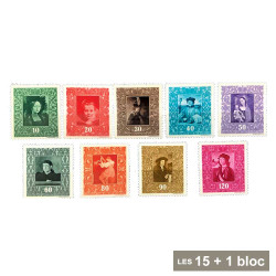 15 timbres + 1 bloc...