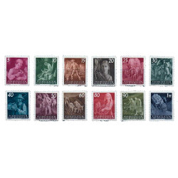 15 timbres Liechtenstein 1951