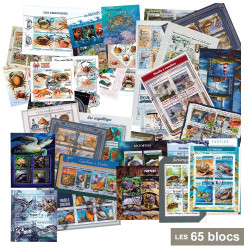 Les 65 blocs-feuillets...