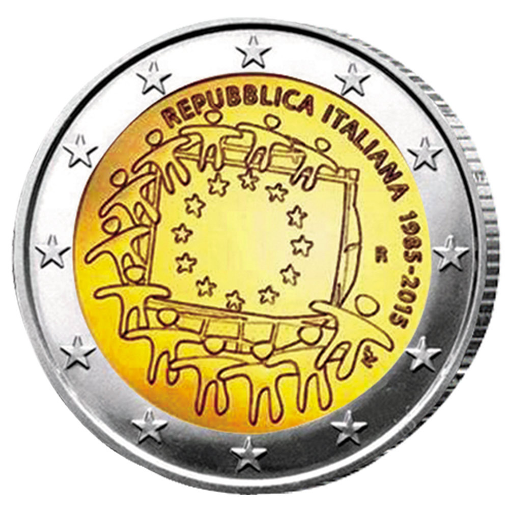 2 Euro Italie 2015 - 30ème anniversaire du  drapeau européen