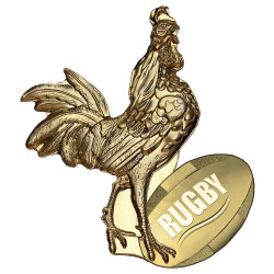 La pièce Rugby BU 2023 dorée à l’Or fin 24 carats offerte*