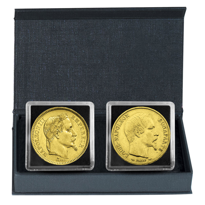 Coffret Napoléon - 2 x 20 Francs Or Napoléon III Tête Nue et Tête