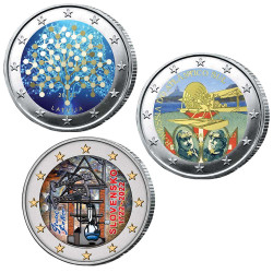 Lot 3 x 2 Euro 2022 colorisées