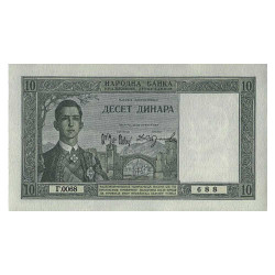 10 Dinars Yougoslavie 1939