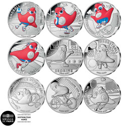 Lot 9 x 10 Euro Argent...