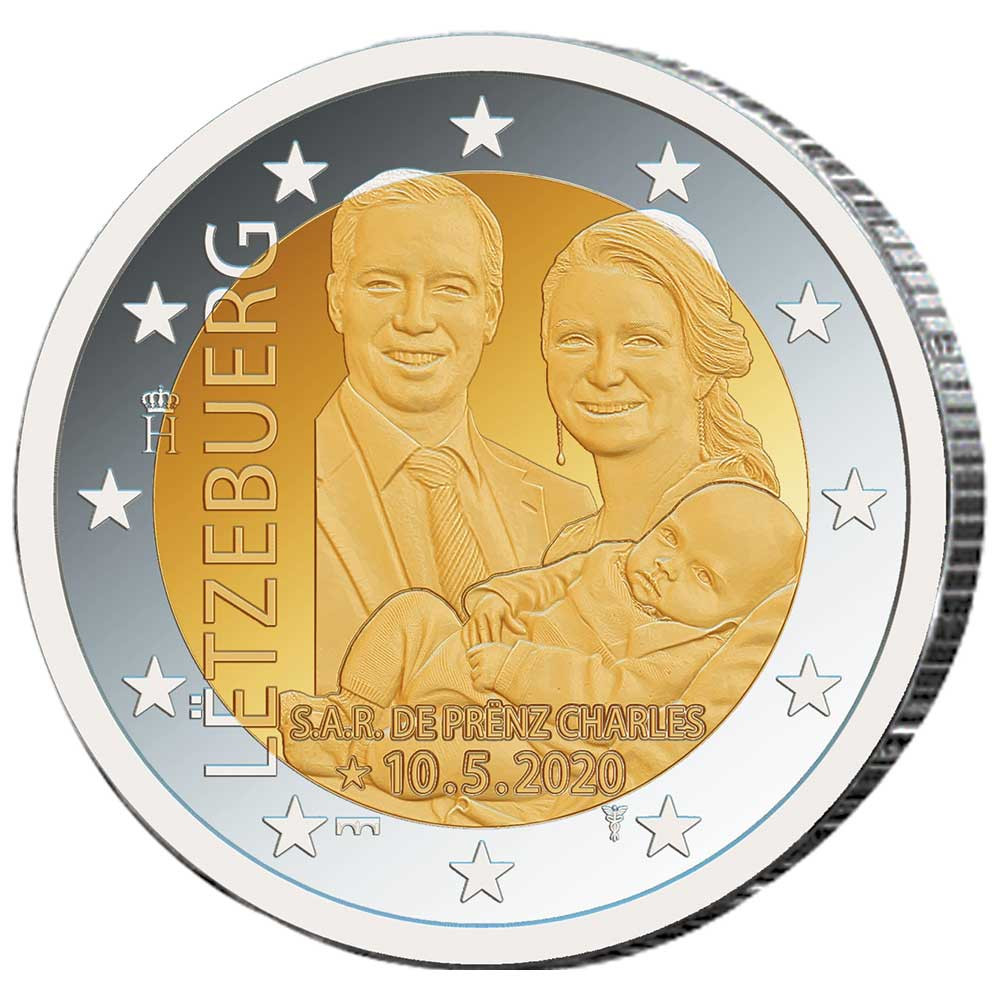 2 Euro Luxembourg 2020 - Naissance du Prince Charles