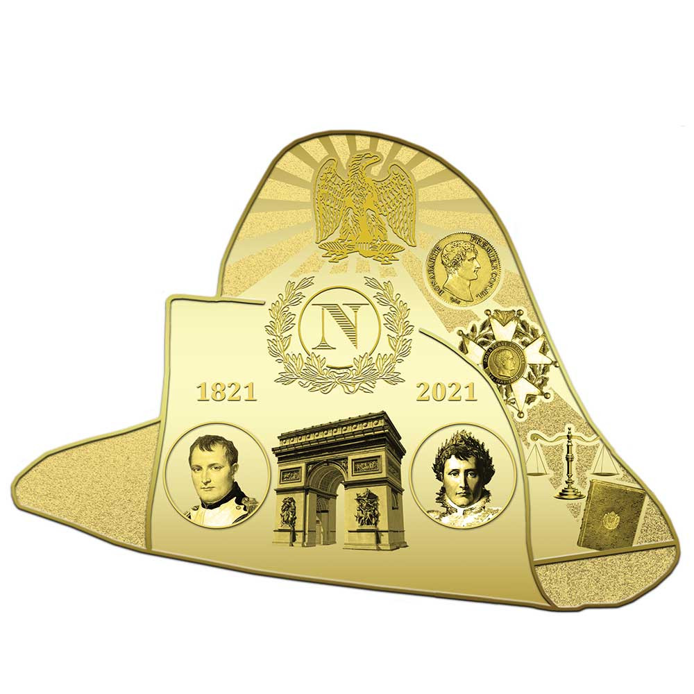 500 Francs dorées Cupronickel Cameroun "Notre France" 2021 - Bicorne de Napoléon