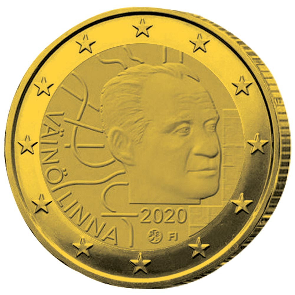 2 Euro Finlande 2020 dorée - Väinö Linna