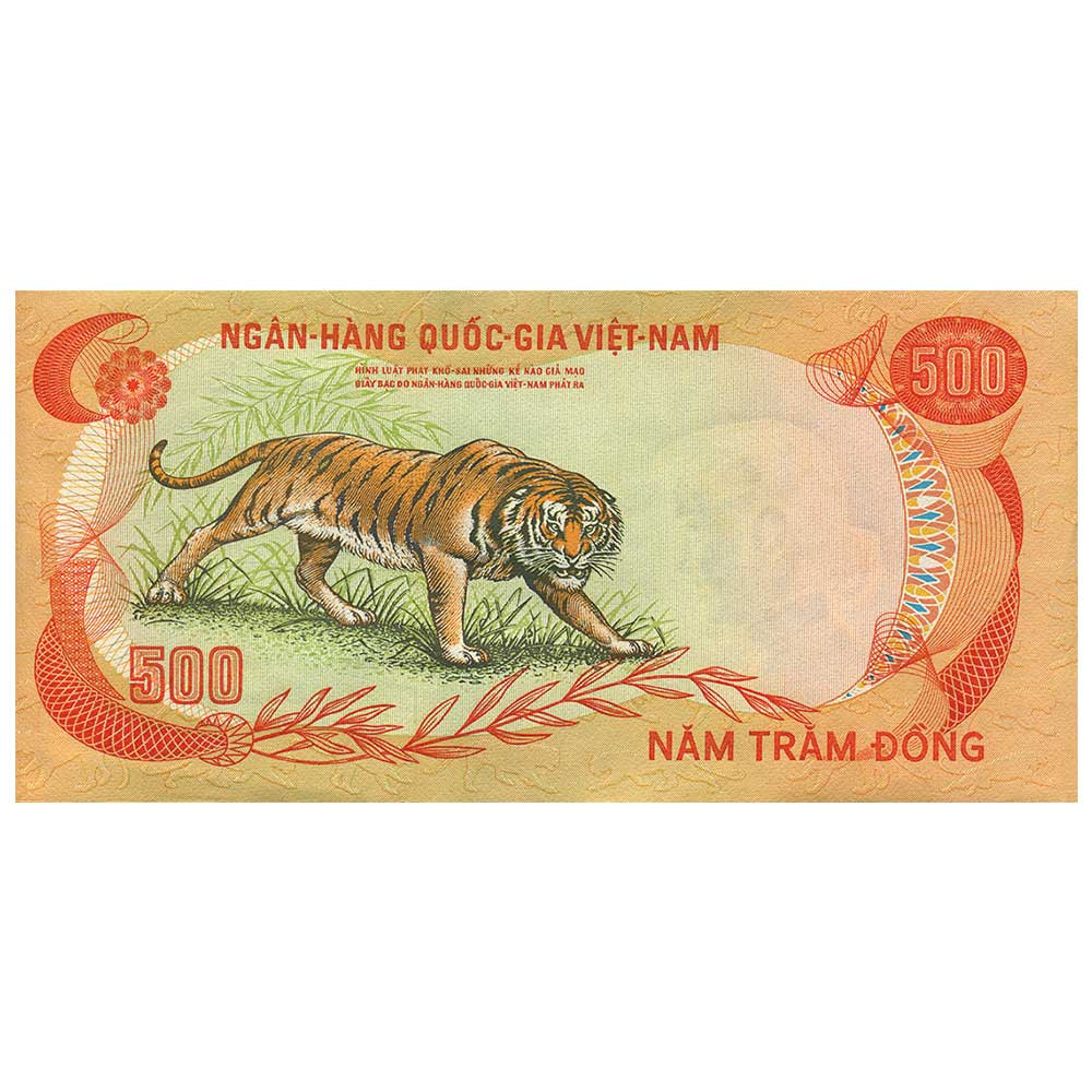 500 Dong Vietnam 1972 - Tigre d’Indochine