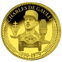 Charles De Gaulle dorée
