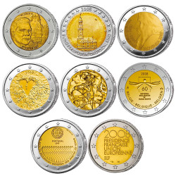 Lot 8 x 2 Euro...