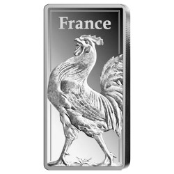 Lingot Argent France - Le Coq