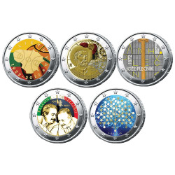 Lot 5 x 2 Euro 2022 colorisées
