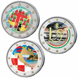 Lot 3 x 2 Euro 2023 colorisées