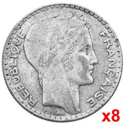 Les 8 x 10 Francs Argent Turin