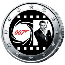 2 Euro James Bond colorisée