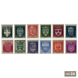 24 timbres armoiries des...