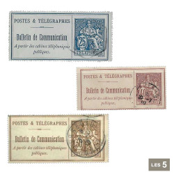 5 timbres téléphone de 1900...