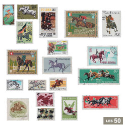 50 timbres Hippisme