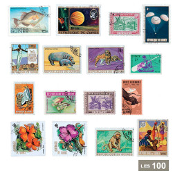 Les 100 timbres Guinée française offerts*