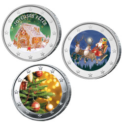 Lot 3 x 2 Euro enduites...