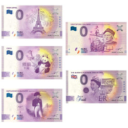 5 Billets Souvenir 0 Euro...