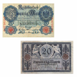 Lot 2 x 20 Marks Allemagne