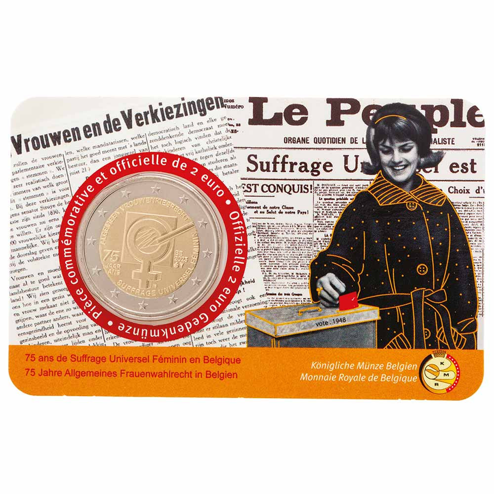 2 Euro Belgique BU 2023 - Suffrage universel féminin - Trésor du Patrimoine
