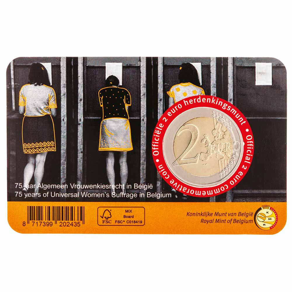 2 Euro Belgique BU 2023 - Suffrage universel féminin - Trésor du Patrimoine