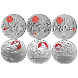 Lot 6 x 10 Euro Saint-Marin 2022-2023 + 1 écrin OFFERT