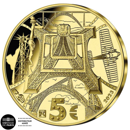 5 Euro Or France BE 2023 - Gustave Eiffel
