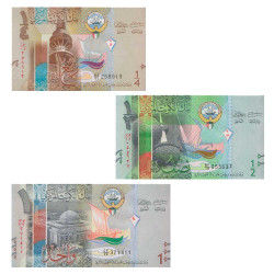 1/4, 1/2, 1 Dinar Koweït 2014