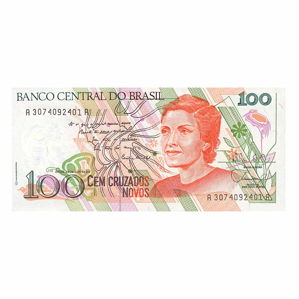100 nouveaux Cruzados Brésil 1989 - Cecília Meireles