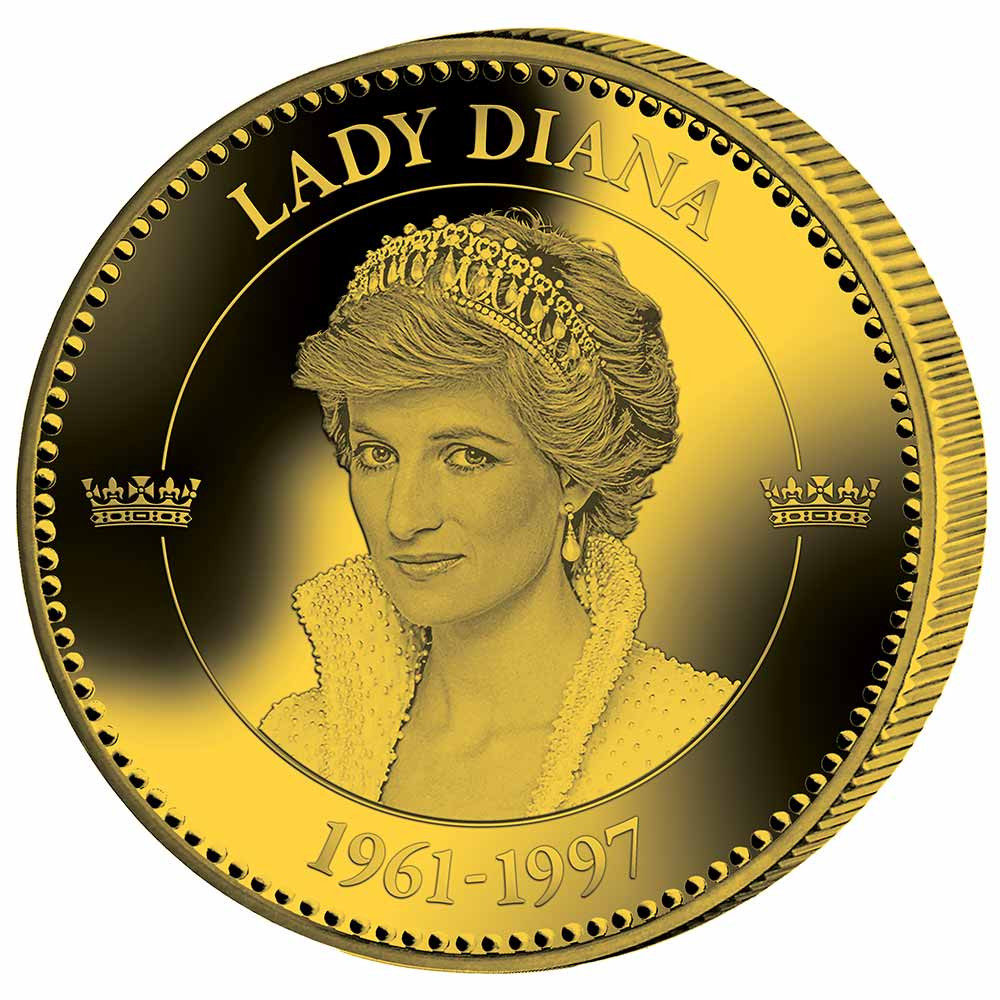 Pièce de collection dorée - Lady Di