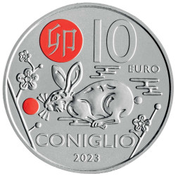10 Euro Cupronickel Saint-Marin 2023 colorisée - Lapin