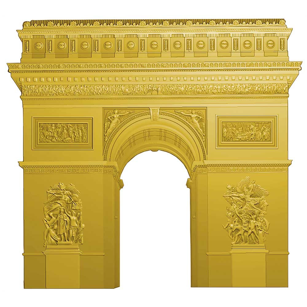 500 Francs dorée Cameroun "Notre France" 2021 - Arc de Triomphe