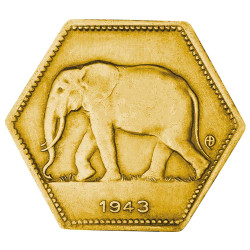 2 Francs Laiton Congo Belge 1943