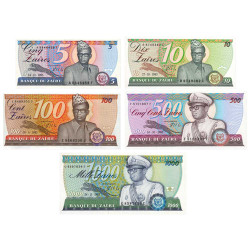 5 Billets Congo 1985