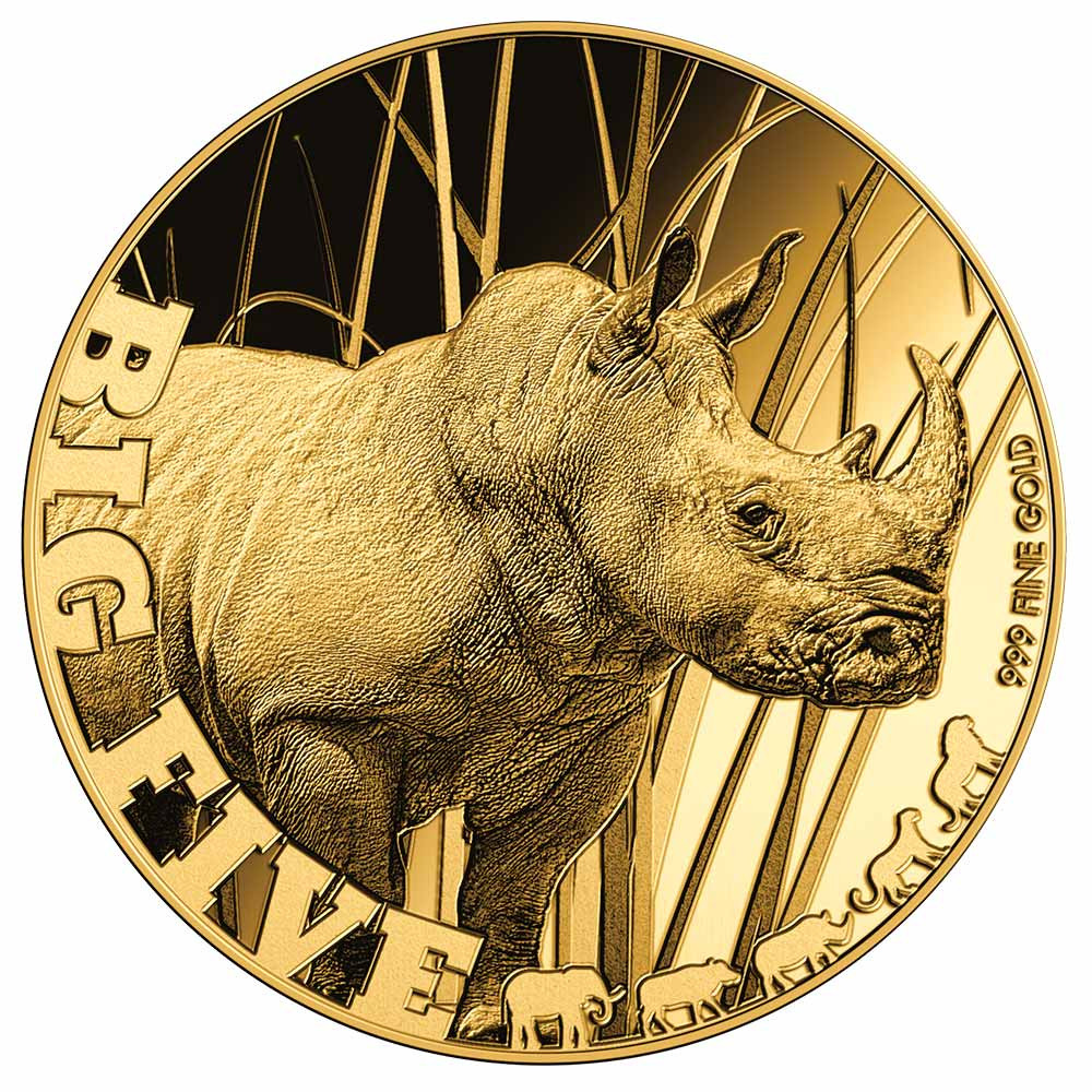 5 000 Francs CFA Or - Rhinocéros noir