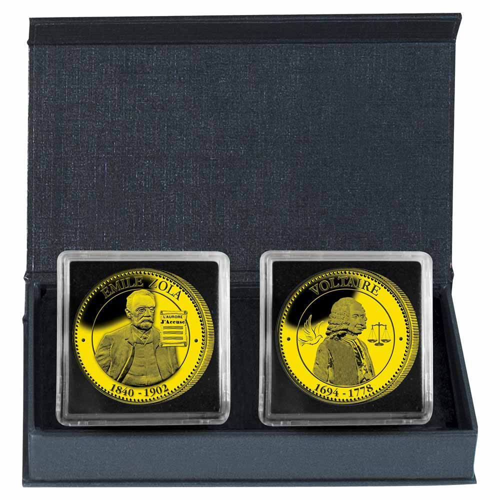 Coffret écrivain - Émile Zola et Voltaire