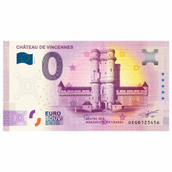 Billet Souvenir 0 Euro - Château de Vincennes