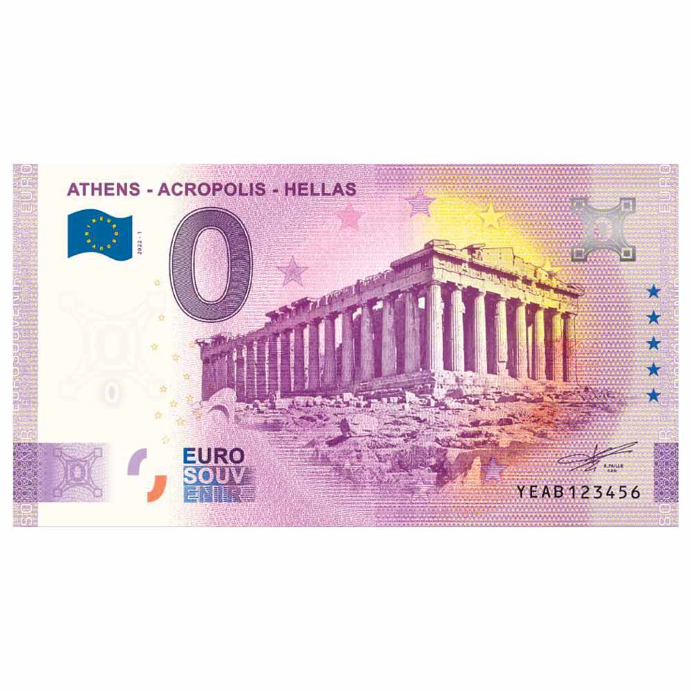Billet Souvenir 0 Euro - Athènes - Acropolis - Hellas