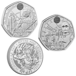 Lot des 3 monnaies Royaume-Uni BU 2023