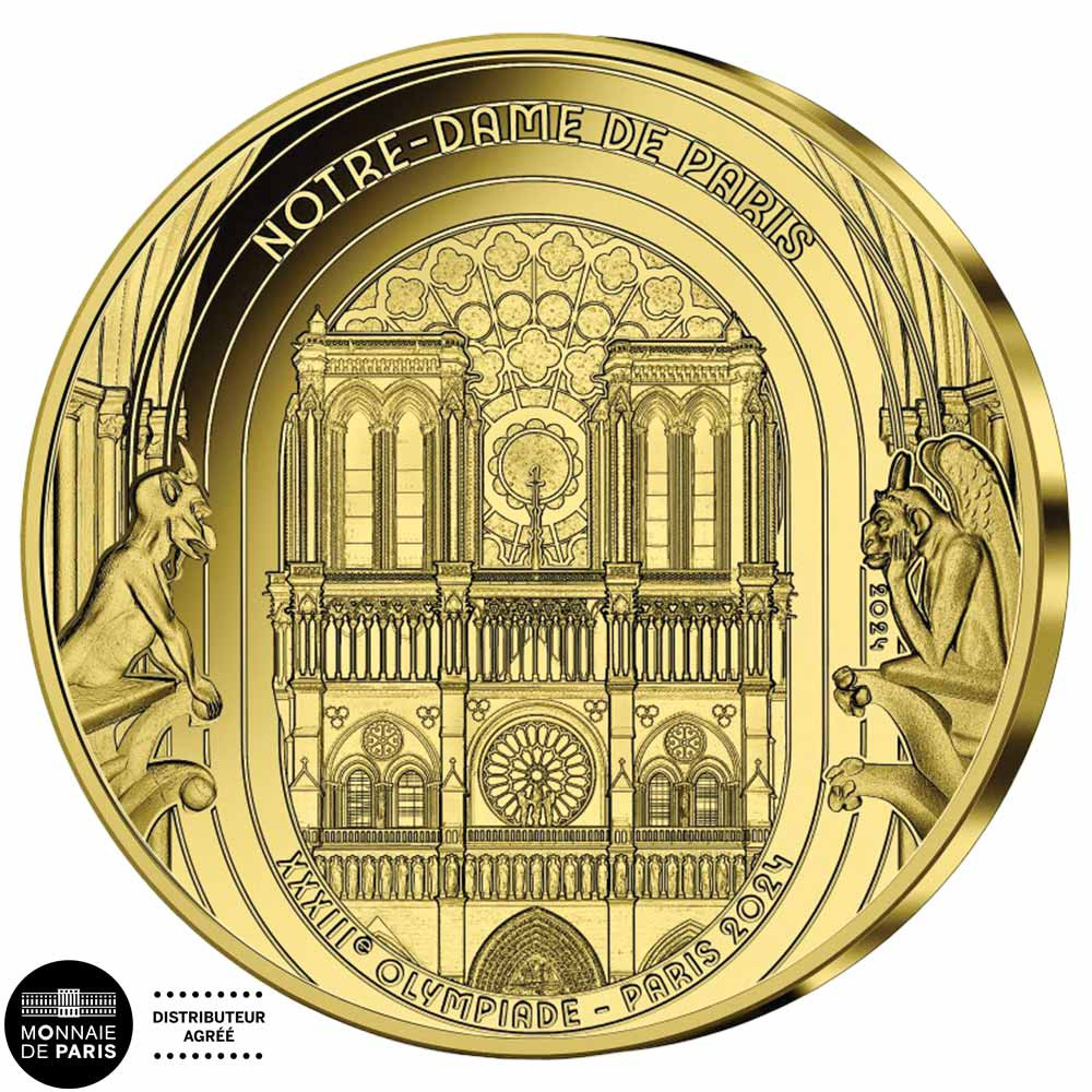 50 Euro Or France BE 2024 - Notre-Dame de Paris