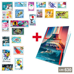 Lot de 630 timbres JO + Le...