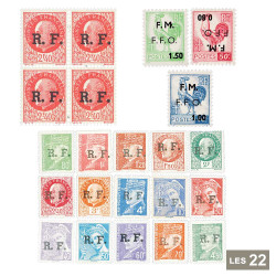 Lot de 22 timbres...