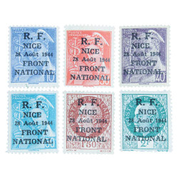 6 timbres Libération de Nice