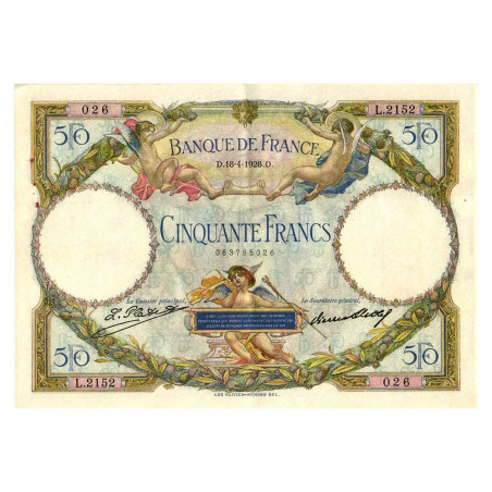 Billet 50 Francs Luc Olivier Merson Avec signature